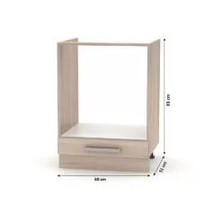   Tűzhely beépítő alsószekrény 60, tölgy sonoma, NOVA PLUS NOPL-059-0S