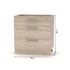 Alsószekrény 45 1DV, tölgy sonoma, NOVA PLUS NOPL-064-0S