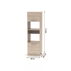   Szekrény beépíthető készülékekre, tölgy sonoma, NOVA PLUS NOPL-084-00