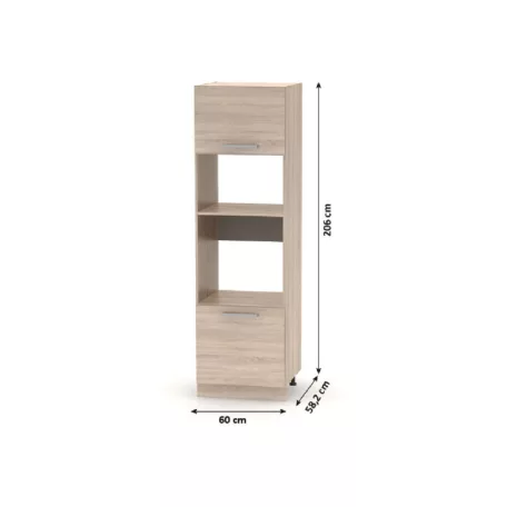 Szekrény beépíthető készülékekre, tölgy sonoma, NOVA PLUS NOPL-084-00