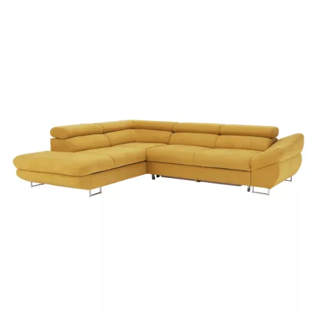 Sarokülőgarnitúra, mustár, balos, FABIA