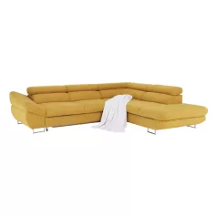 Sarokülőgarnitúra, mustár, jobbos, FABIA