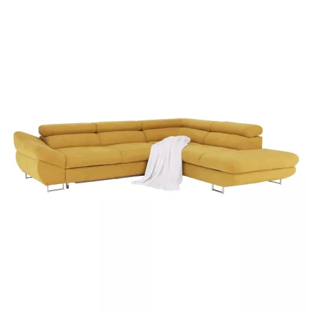 Sarokülőgarnitúra, mustár, jobbos, FABIA