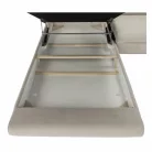 Sarokülőgarnitúra, szürke-bézs taupe, balos, FABIA