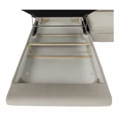 Sarokülőgarnitúra, szürke-bézs taupe, balos, FABIA