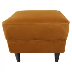 Füles fotel puffal, szövet mustár, ASTRID