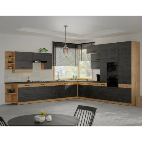 Alsó szekrény kihúzhatós kosárral, lancelot tölgy,, VEGA D30 CARGO BB