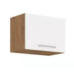   Felső szekrény, lancelot tölgy / fehér extra magas fényű HG, VEGA 50 GU-36 1F