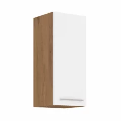   Felső szekrény, lancelot tölgy / fehér extra magas fényű HG, VEGA 30 G-72  1F