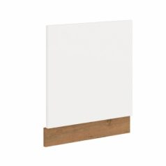   Ajtó beépített mosogatógépre, lancelot tölgy/ fehér extra magas fényű HG, VEGA ZM 570x596