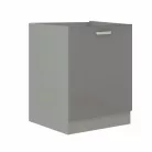 Alsó szekrény, szürke/szürke extra magasfényű, PRADO 60 D 1F ZB