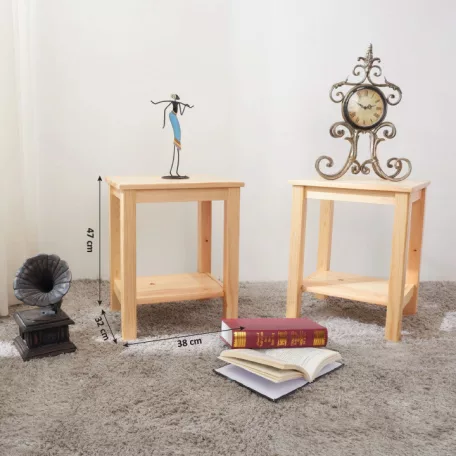 Éjjeliszekrény, masszív/természetes, FOSIL