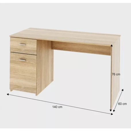 PC asztal, tölgy sonoma, BANY