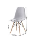 Étkezőszék, világos szürke, DARELA NEW
