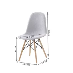Étkezőszék, világos szürke, DARELA NEW