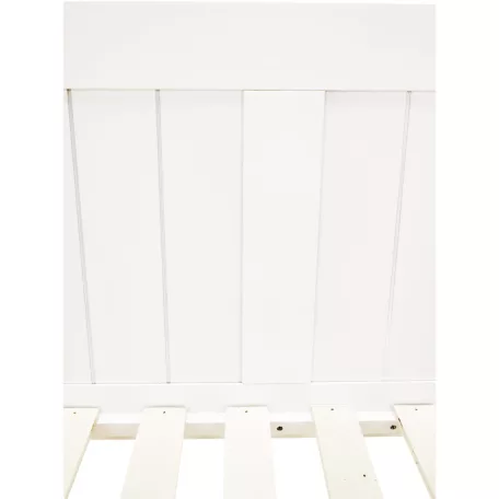 Ágy pótággyal, tűnyalábos fenyőfa, fehér, 90x200, GLAMIS