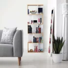 Könyvespolc, tűnyalábos fenyő/fehér, ERDEM NEW TYP 3