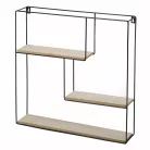 Polc, természetes/fekete, DESIO TYP 1