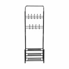 Fogas cipőtartóval, fekete fém, BARNUM