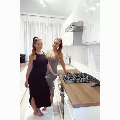 Felsőszekrény, fehér/fehér extra magasfényű, jobbos, AURORA G30