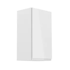   Felsőszekrény, fehér/fehér extra magasfényű, jobbos, AURORA G40
