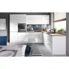 Felsőszekrény, fehér/fehér extra magasfényű, jobbos, AURORA G40