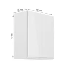 Felsőszekrény, fehér/fehér extra magasfényű, AURORA G602F