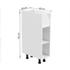 Alsószekrény, fehér, AURORA D20P