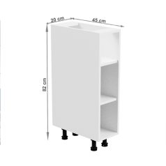 Alsószekrény, fehér, AURORA D20P