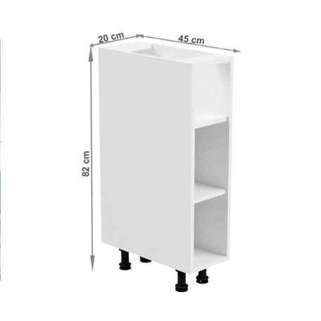 Alsószekrény, fehér, AURORA D20P