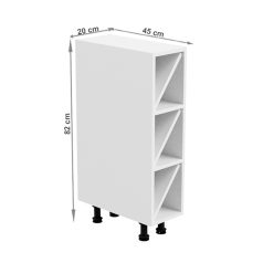 Alsószekrény, fehér, AURORA D20W