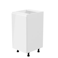   Alsószekrény, fehér/fehér extra magasfényű, balos, AURORA D40