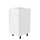 Alsószekrény, fehér/fehér extra magasfényű, balos, AURORA D40S1