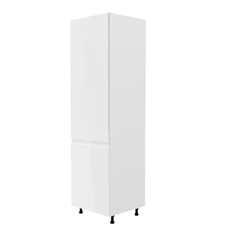 Hűtő beépítő szekrény, fehér/fehér extra magasfényű, balos, AURORA D60ZL