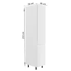 Élelmiszer szekrény, fehér/fehér extra magasfényű, jobbos, AURORA D40SP