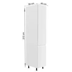   Élelmiszer szekrény, fehér/fehér extra magasfényű, jobbos, AURORA D40SP