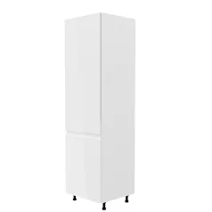   Élelmiszer szekrény, fehér/fehér extra magasfényű, balos, AURORA D60R