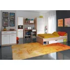 komód 1D1S, fehér/tölgy sonoma, TEYO