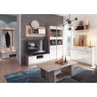 Könyvespolc 2D1S, fehér/tölgy sonoma, TEYO