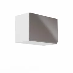   Felsőszekrény, fehér/szürke extra magasfényű, AURORA G60K