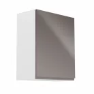 Felsőszekrény, fehér/szürke extra magasfényű, jobbos, AURORA G601F