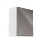 Felsőszekrény, fehér/szürke extra magasfényű, AURORA G602F