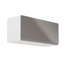 Felsőszekrény, fehér/szürke extra magasfényű, AURORA G80K