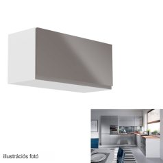   Felsőszekrény, fehér/szürke extra magasfényű, AURORA G80K