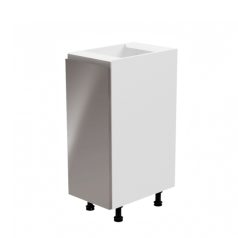   Alsószekrény, fehér/szürke extra magasfényű, jobbos, AURORA D30