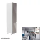 Élelmiszer szekrény, fehér/szürke extra magasfényű, jobbos, AURORA D40SP