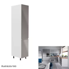   Élelmiszer szekrény, fehér/szürke extra magasfényű, jobbos, AURORA D40SP