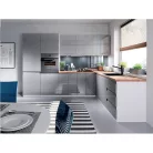 Hűtőgép szekrény, fehér/szürke extra magasfényű, balos, AURORA D60R