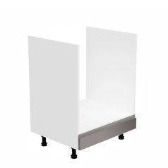   Szekrény a beépíthető készülékekhez, fehér/szürke extra magasfényű, AURORA D60ZK