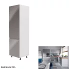 Szekrény a beépíthető hűtőhöz Aurora D60ZL, fehér, szürke